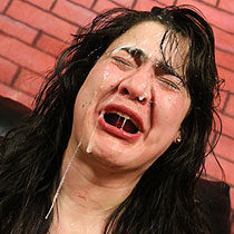 Whitney Gunns gagged and fucked until she cries on Latina Throats